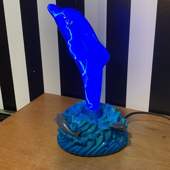 Retro Vintage Y2K Dolphin Plasma Lamp Beachy Ocean Nautical Tropical Neon Light - Picture 10 of 14